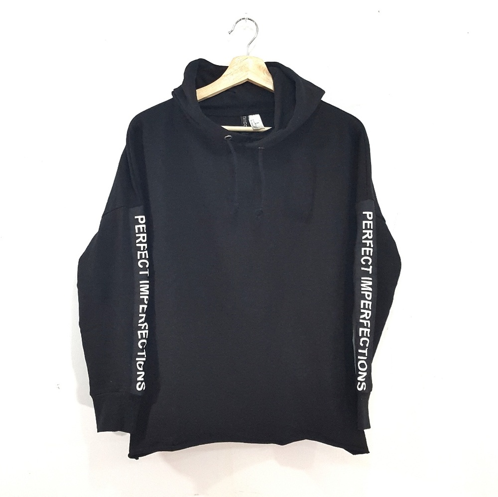 《H&M》Hooded sweatshirt drawstring black hoodie